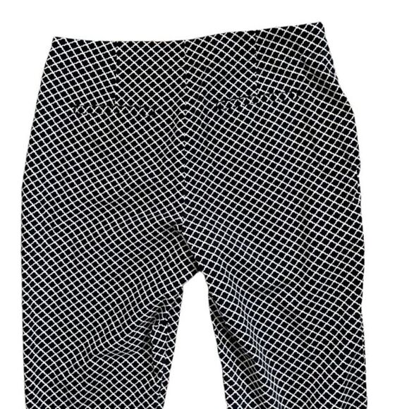 Talbots Heritage Navy Scallop Pattern Ankle Pant Size 8 - Picture 5 of 9